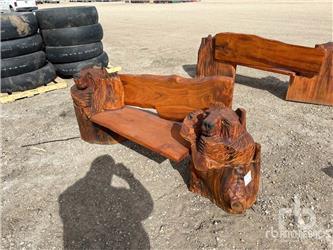  Cedar Chainsaw Carved Bear Benc ...