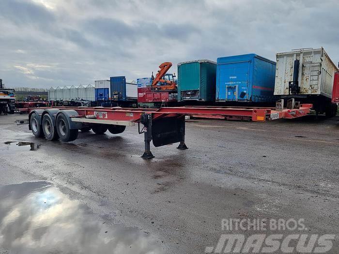 Desot 3 AXLE LIGHT WEIGHT 40 FT CONTAINER CHASSIS BPW DR Containerframe/Skiploader semi-trailers