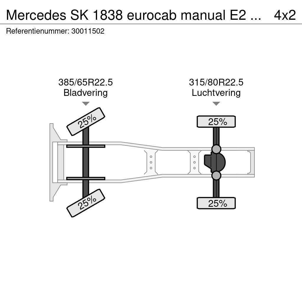 Mercedes-Benz SK 1838 eurocab manual E2 om442 Truck Tractor Units