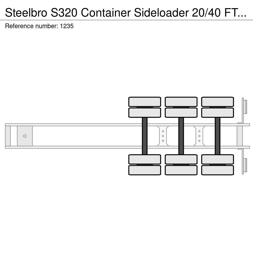 Steelbro S320 Container Sideloader 20/40 FT Remote 3 Axle 1 Containerframe/Skiploader semi-trailers