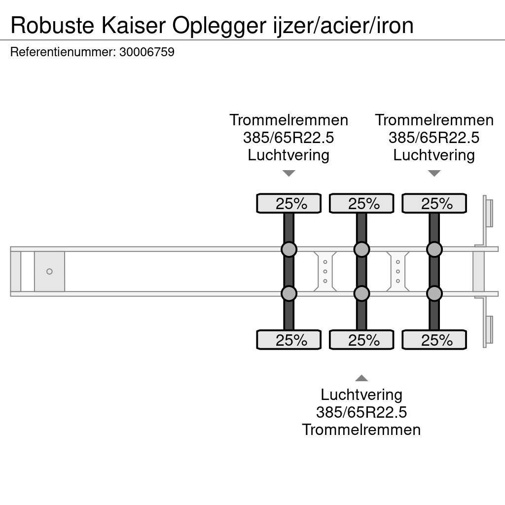 Robuste Kaiser Oplegger ijzer/acier/iron Tipper semi-trailers