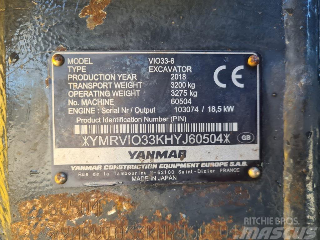 Yanmar VIO33-6 Mini excavators < 7t