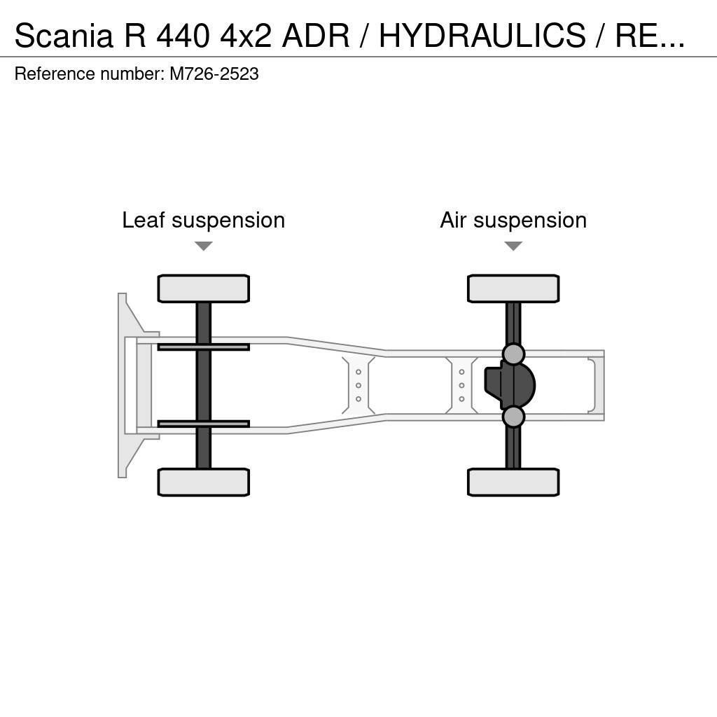 Scania R 440 4x2 ADR / HYDRAULICS / RETARDER Truck Tractor Units