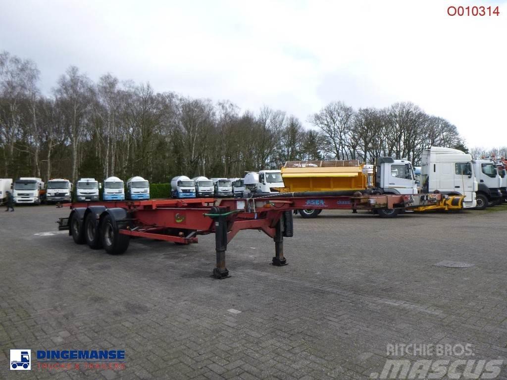 Asca 3-axle container trailer Containerframe/Skiploader semi-trailers
