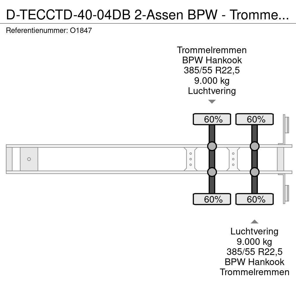 D-tec CTD-40-04DB 2-Assen BPW - Trommelremmen - Combi Do Containerframe/Skiploader semi-trailers