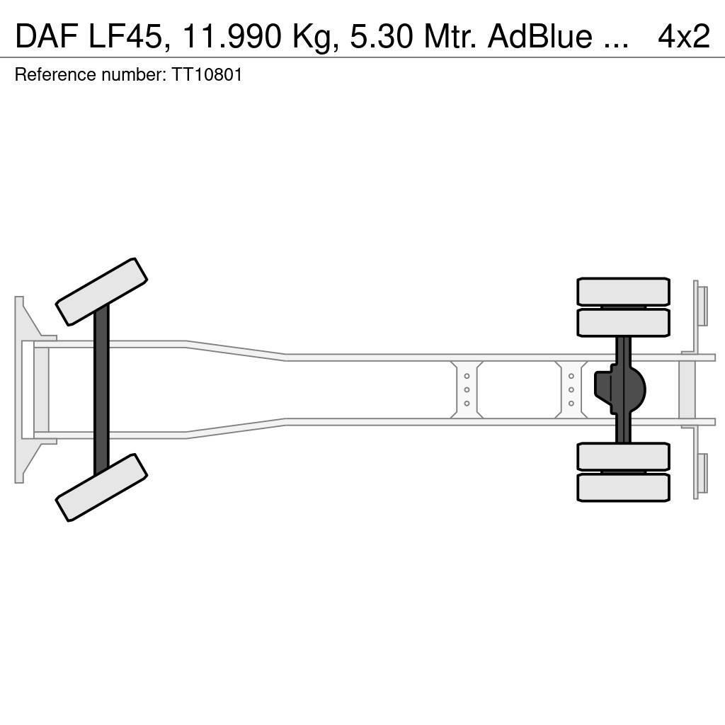 DAF LF45, 11.990 Kg, 5.30 Mtr. AdBlue Flatbed/Dropside trucks