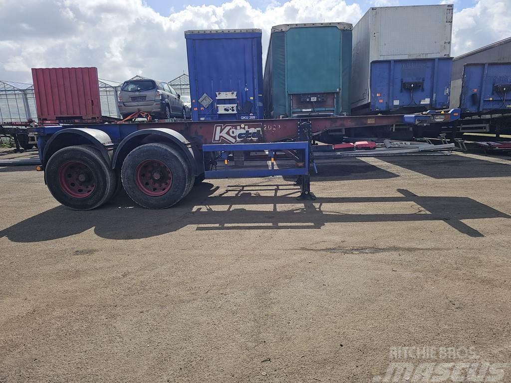 Köhler Elmshorn 20 ft container chassis  steel springs do Containerframe/Skiploader semi-trailers