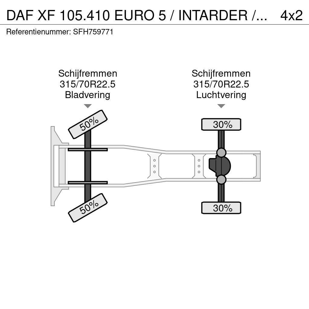 DAF XF 105.410 EURO 5 / INTARDER / COMPRESSOR / PTO / Truck Tractor Units