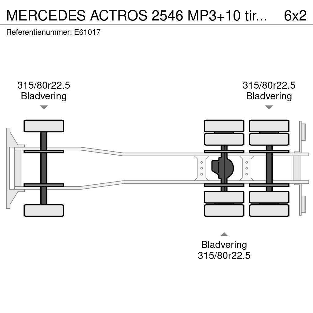 Mercedes-Benz ACTROS 2546 MP3+10 tires/pneus Containerframe/Skiploader trucks