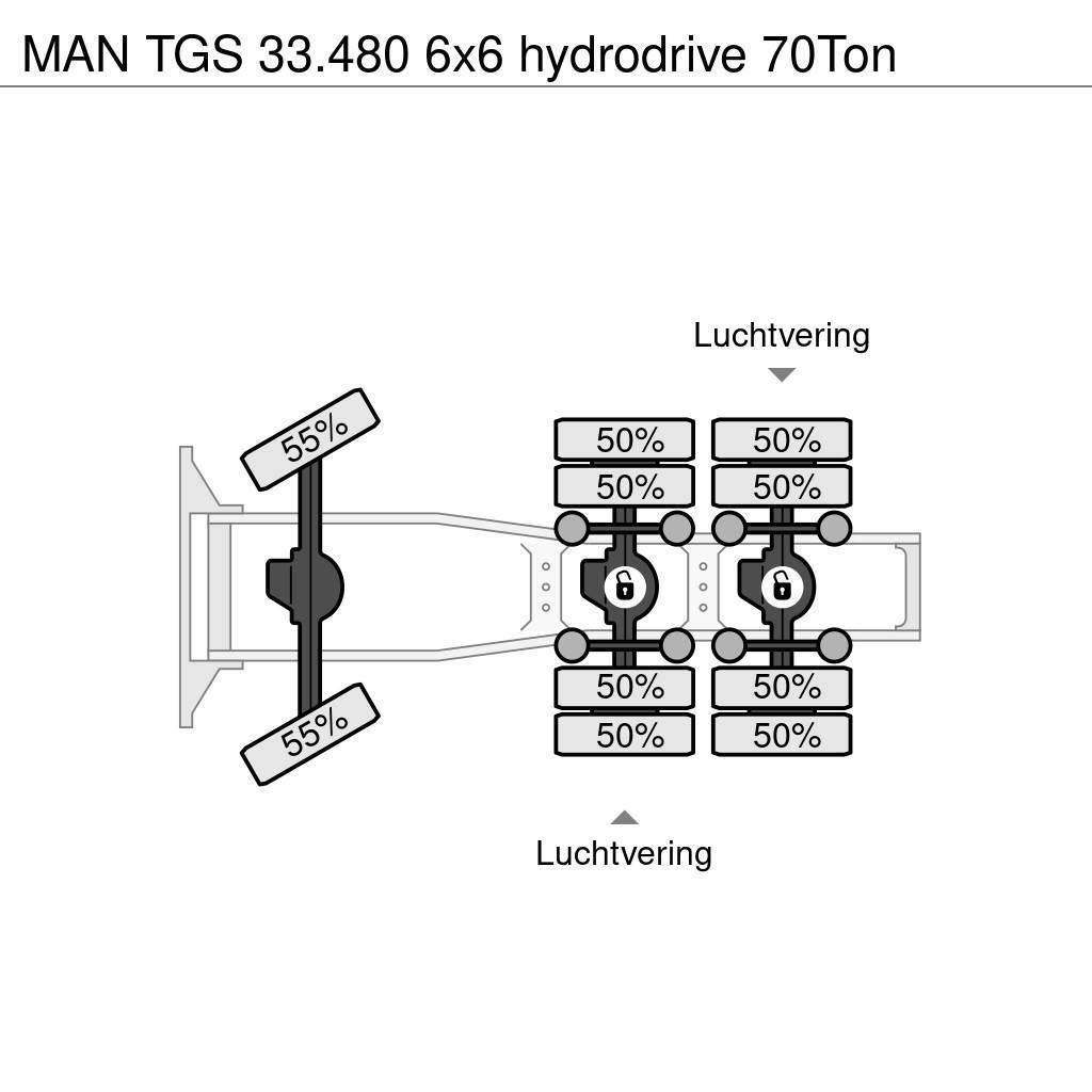 MAN TGS 33.480 6x6 hydrodrive 70Ton Truck Tractor Units