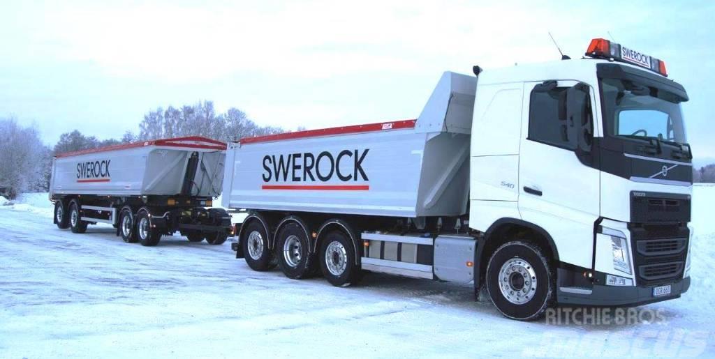 Benalu Laglig Last 46 ton Siderale Lättviktsekipage Tipp Tipper trailers