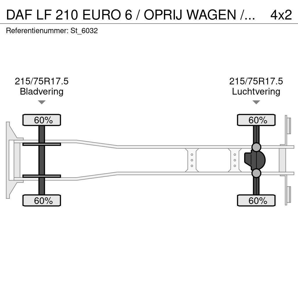 DAF LF 210 EURO 6 / OPRIJ WAGEN / MACHINE TRANSPORT Car carriers
