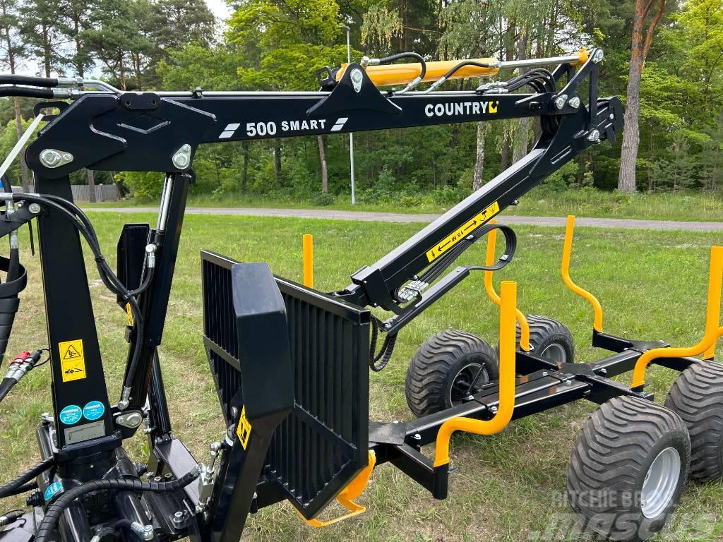 Country TRAILER 30S + CRANE 500 SMART Forest trailers
