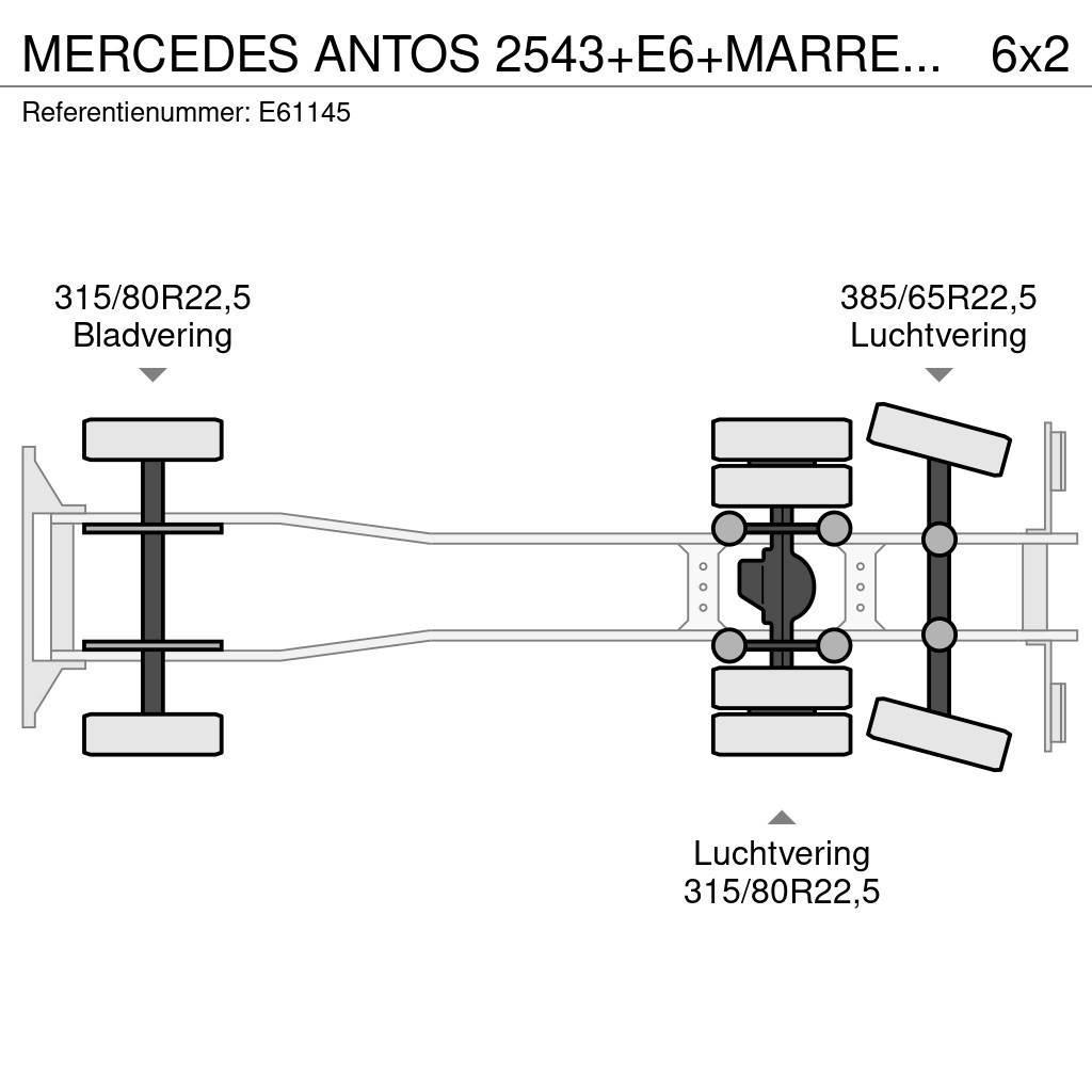 Mercedes-Benz ANTOS 2543+E6+MARREL20T Containerframe/Skiploader trucks