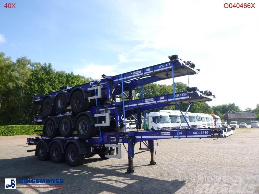 Dennison Stack - 3 x container trailer 20-30-40-45 ft Containerframe/Skiploader semi-trailers