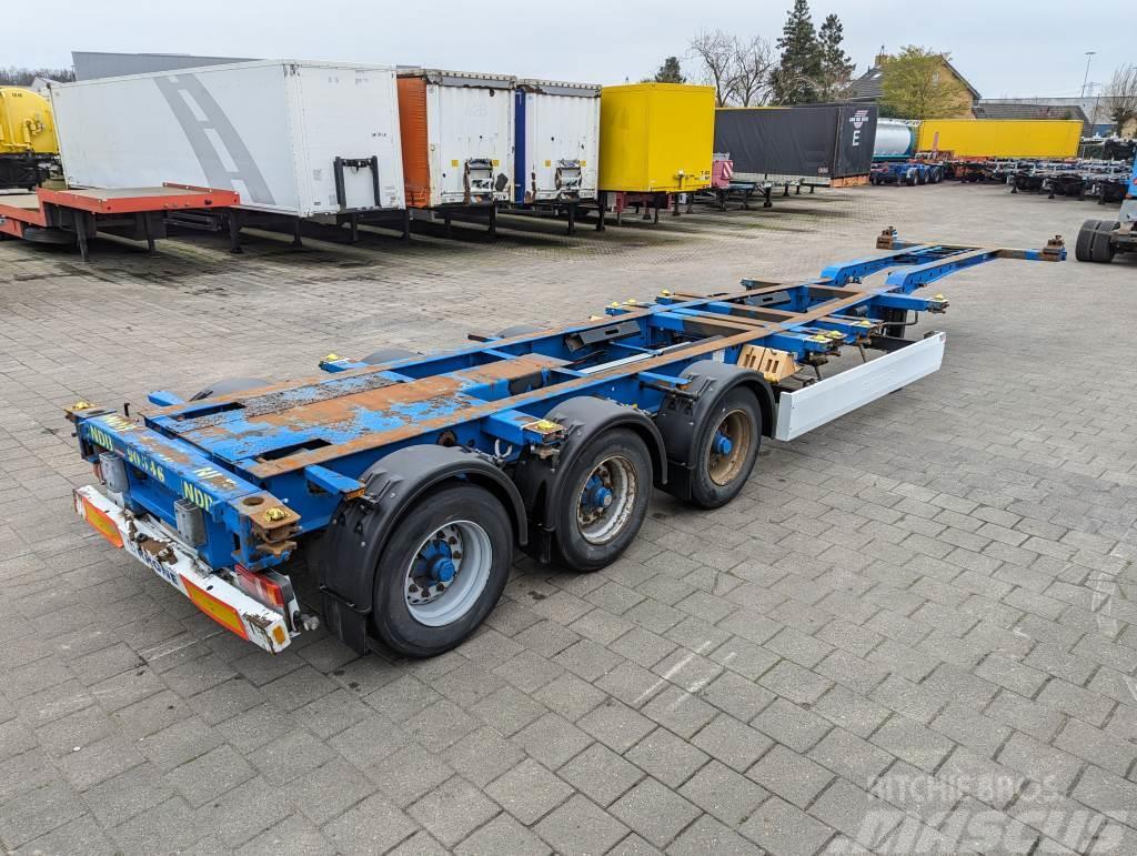 Krone SD 27 3-Assen BPW - Achterschuiver - Trommelremmen Containerframe/Skiploader semi-trailers