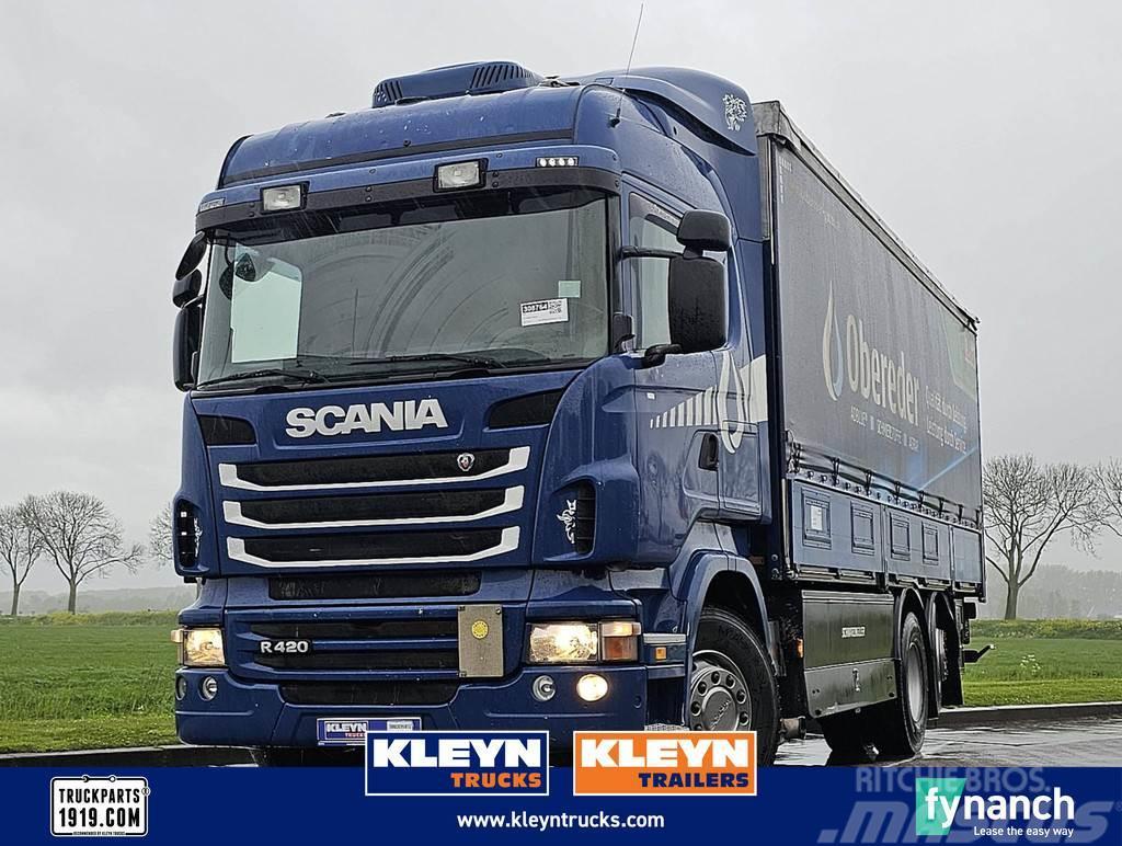 Scania R420 hl 6x2*4 man. ret. Tautliner/curtainside trucks