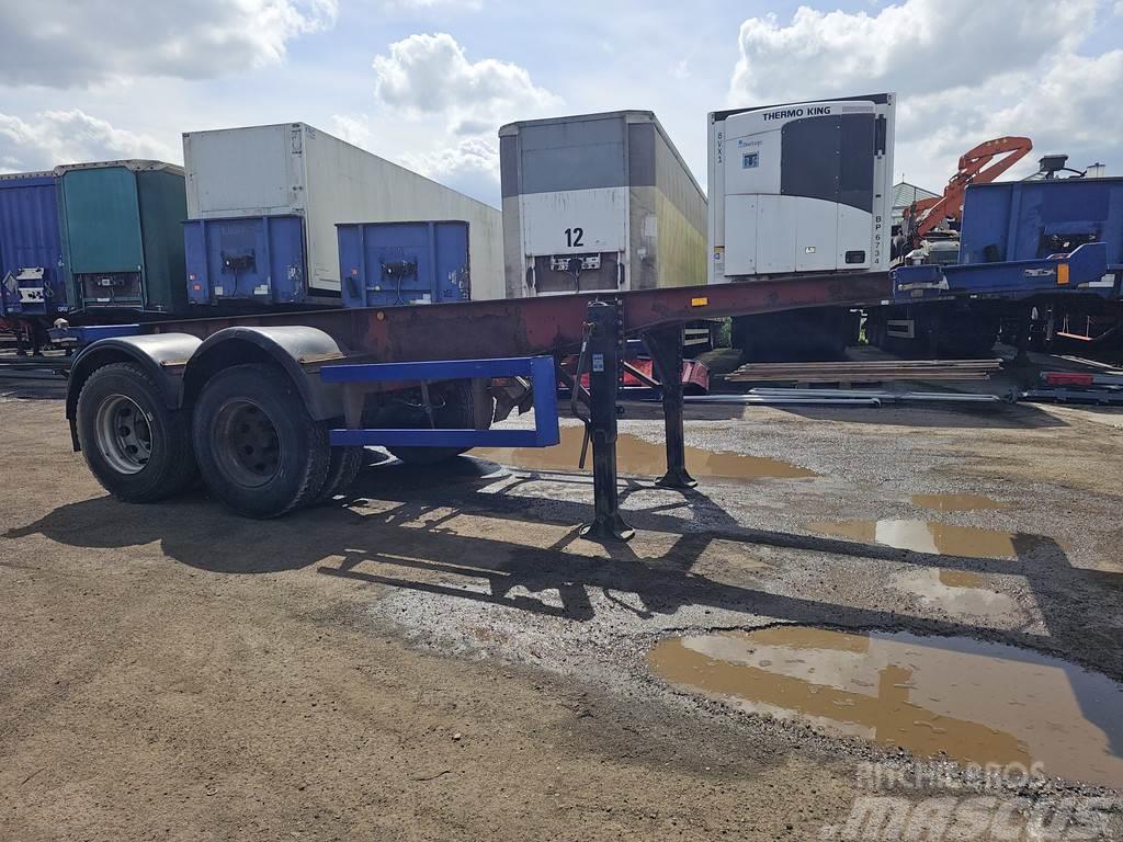 Köhler Elmshorn 2 axle | 20 ft | container chassis | stee Containerframe/Skiploader semi-trailers