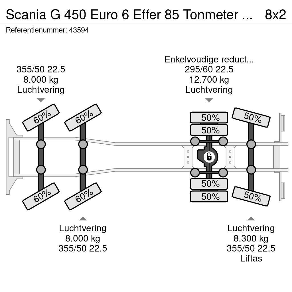Scania G 450 Euro 6 Effer 85 Tonmeter laadkraan All terrain cranes