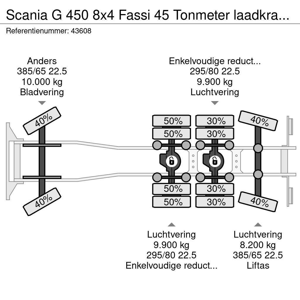 Scania G 450 8x4 Fassi 45 Tonmeter laadkraan + Fly-Jib Ju All terrain cranes