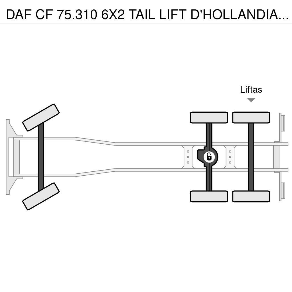 DAF CF 75.310 6X2 TAIL LIFT D'HOLLANDIA 2500 KG - EURO Tautliner/curtainside trucks