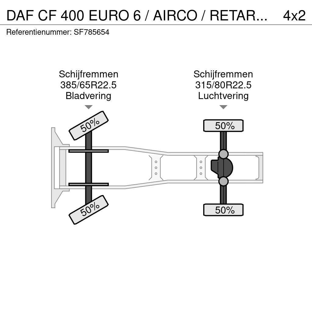 DAF CF 400 EURO 6 / AIRCO / RETARDER Truck Tractor Units