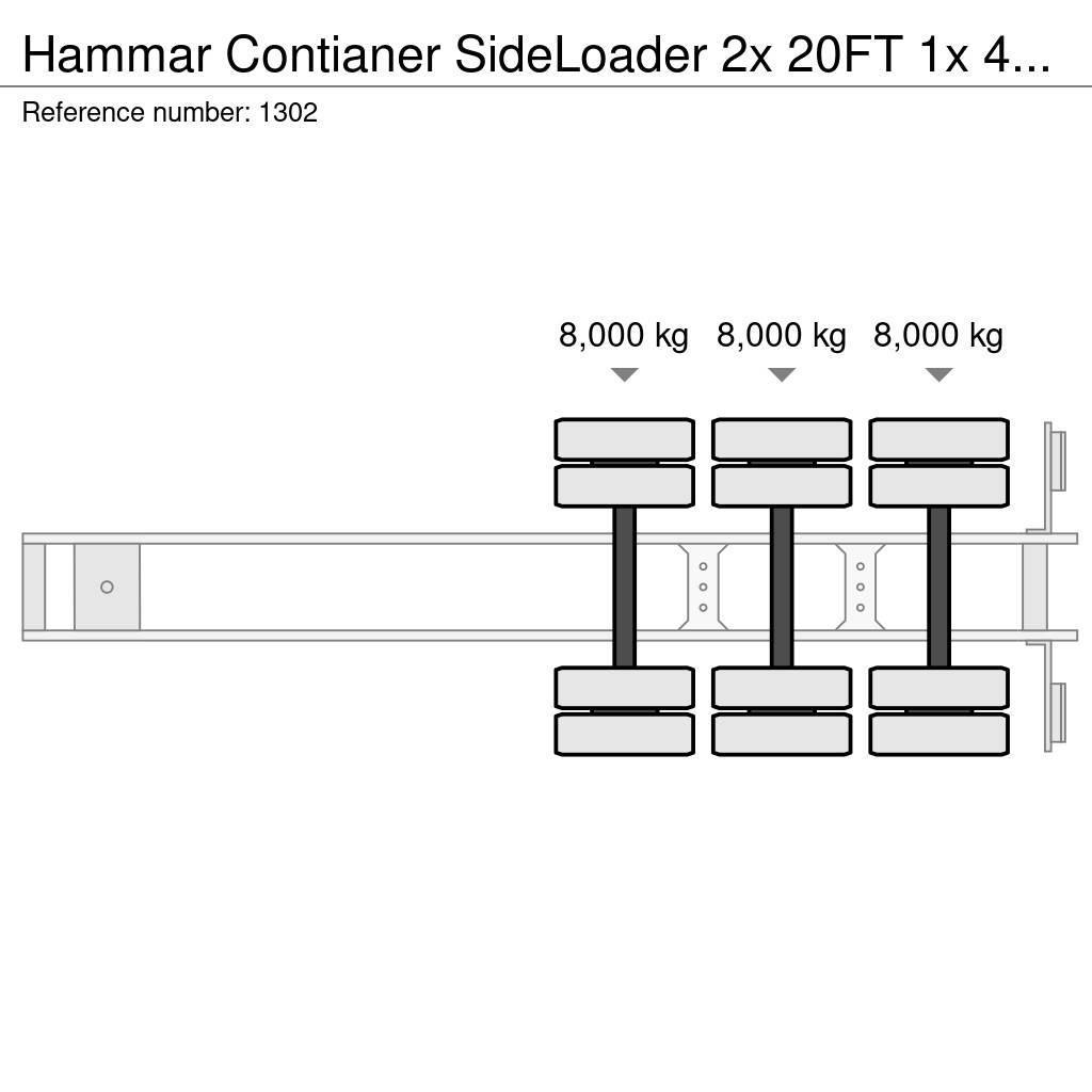 Hammar Contianer SideLoader 2x 20FT 1x 40FT Containerframe/Skiploader semi-trailers