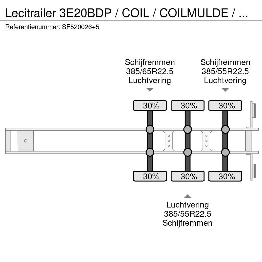 Lecitrailer 3E20BDP / COIL / COILMULDE / FOSSE Á BOBINE / Cont Flatbed/Dropside semi-trailers