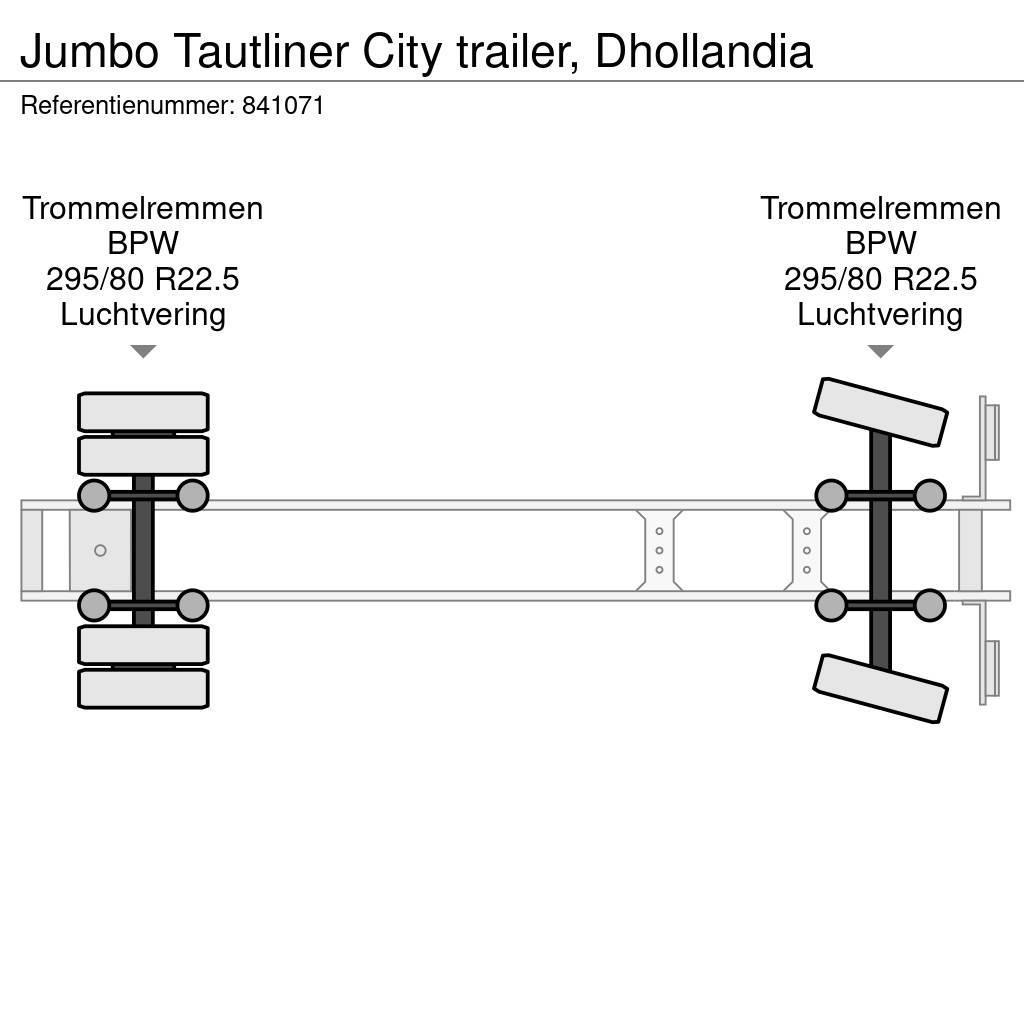 Jumbo Tautliner City trailer, Dhollandia Curtainsider semi-trailers