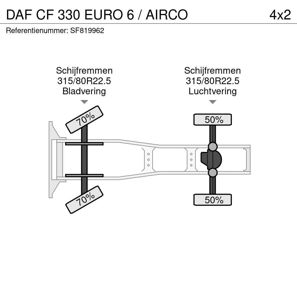 DAF CF 330 EURO 6 / AIRCO Truck Tractor Units