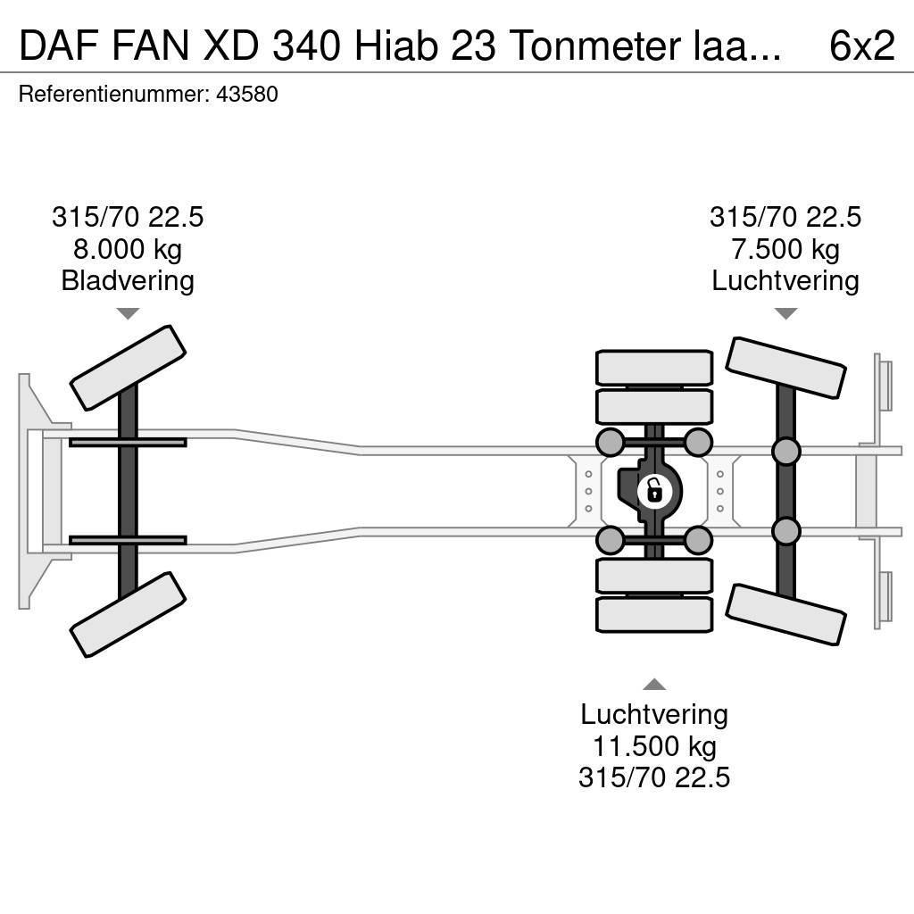 DAF FAN XD 340 Hiab 23 Tonmeter laadkraan + Welvaarts Waste trucks