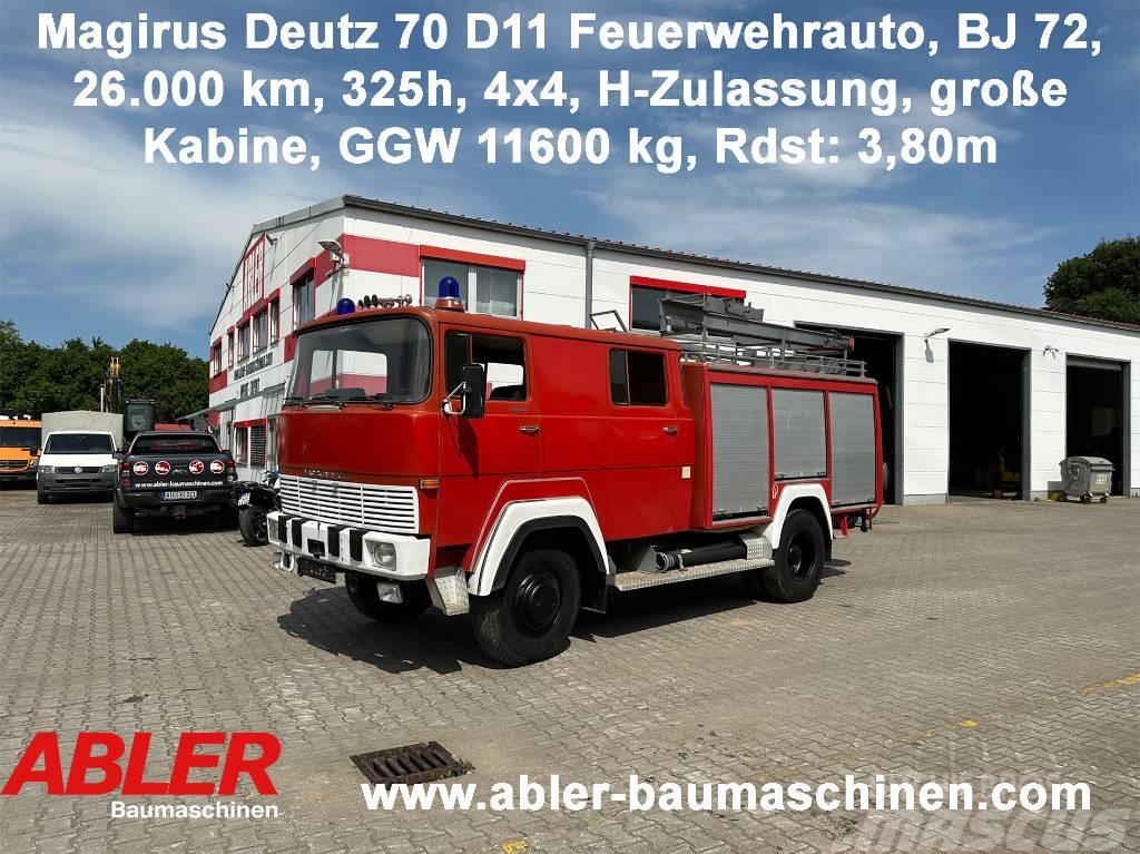 Magirus Deutz 70 D11 Feuerwehrauto 4x4 H-Zulassung Van Body Trucks