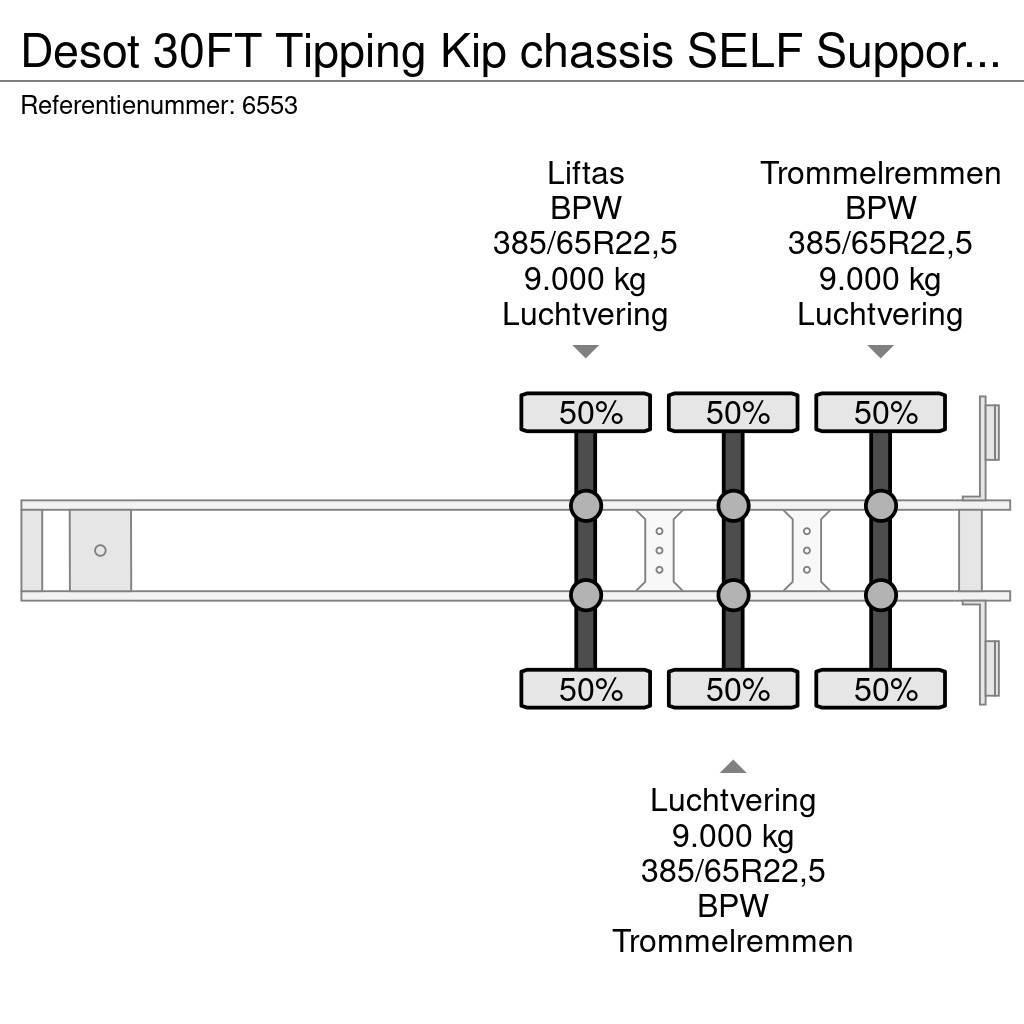 Desot 30FT Tipping Kip chassis SELF Support APK 07-2024 Containerframe/Skiploader semi-trailers