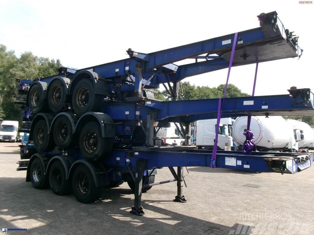 Montracon Stack - 3 x container chassis 20-30-40-45 ft Containerframe/Skiploader semi-trailers