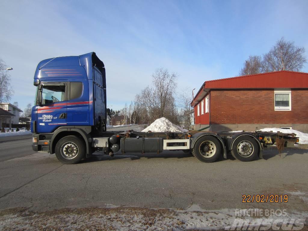 Scania R 124 LB 6X2 4700 Containerframe/Skiploader trucks