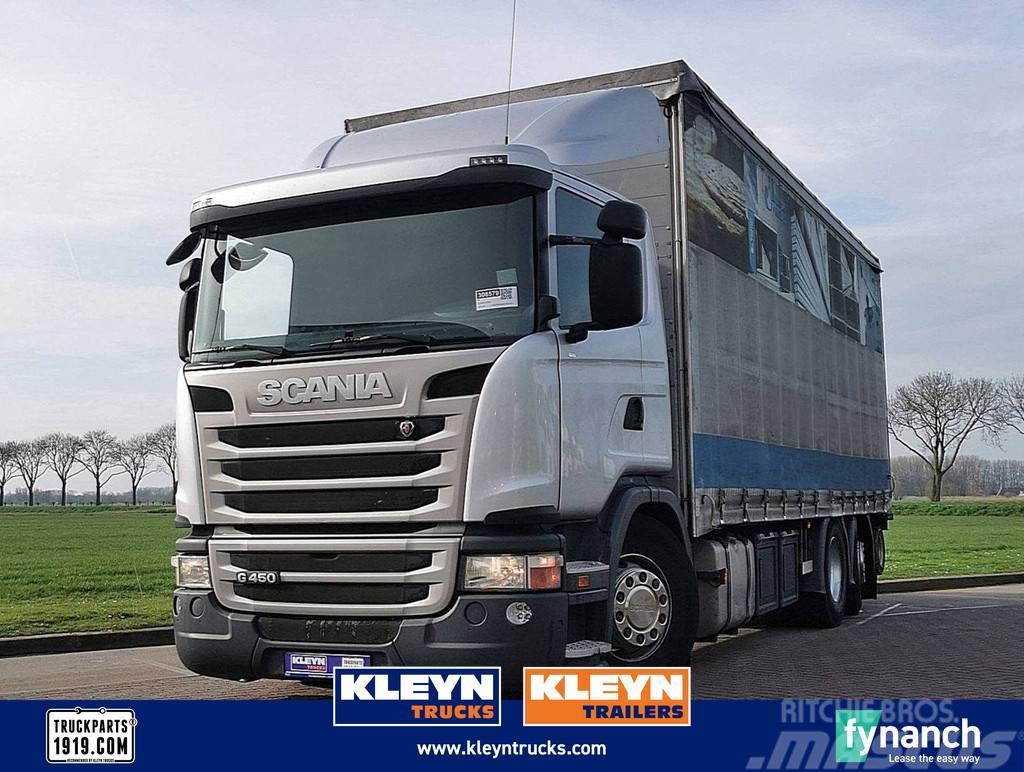 Scania G450 met palfinger kooiaa Tautliner/curtainside trucks