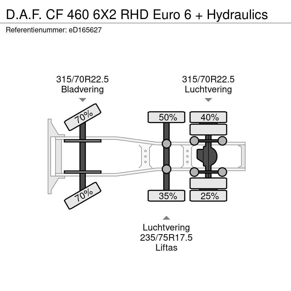 DAF CF 460 6X2 RHD Euro 6 + Hydraulics Truck Tractor Units