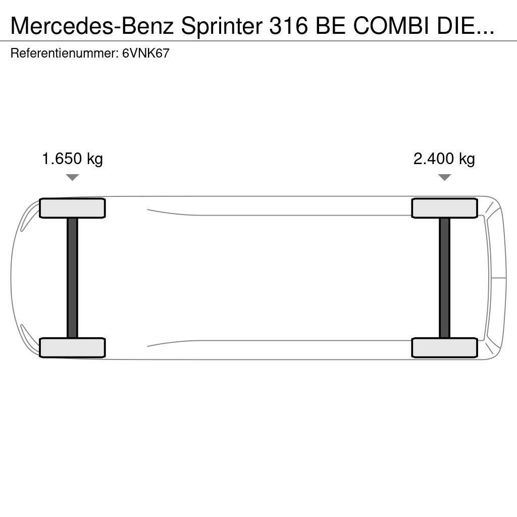 Mercedes-Benz Sprinter 316 BE COMBI DIEPLADER 3640kg loadcap Other