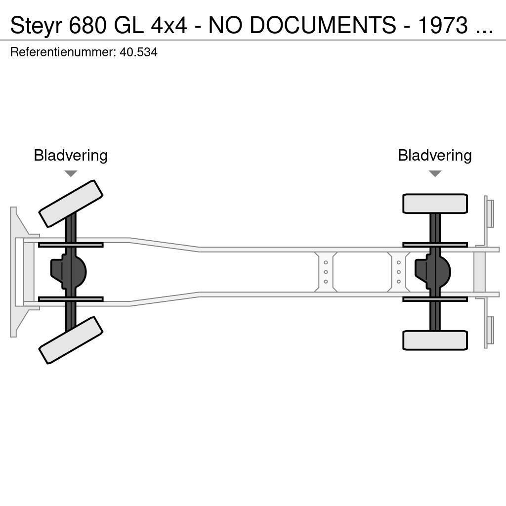 Steyr 680 GL 4x4 - NO DOCUMENTS - 1973 - 40.534 Flatbed/Dropside trucks