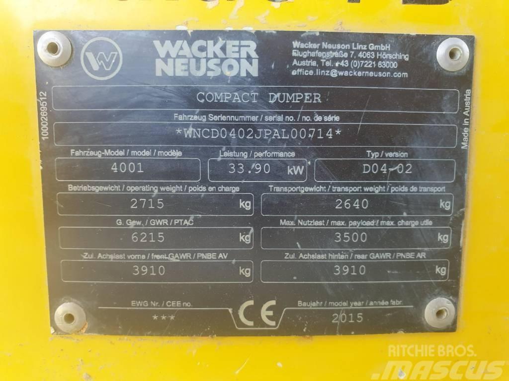 Wacker Neuson 4001s Articulated Haulers