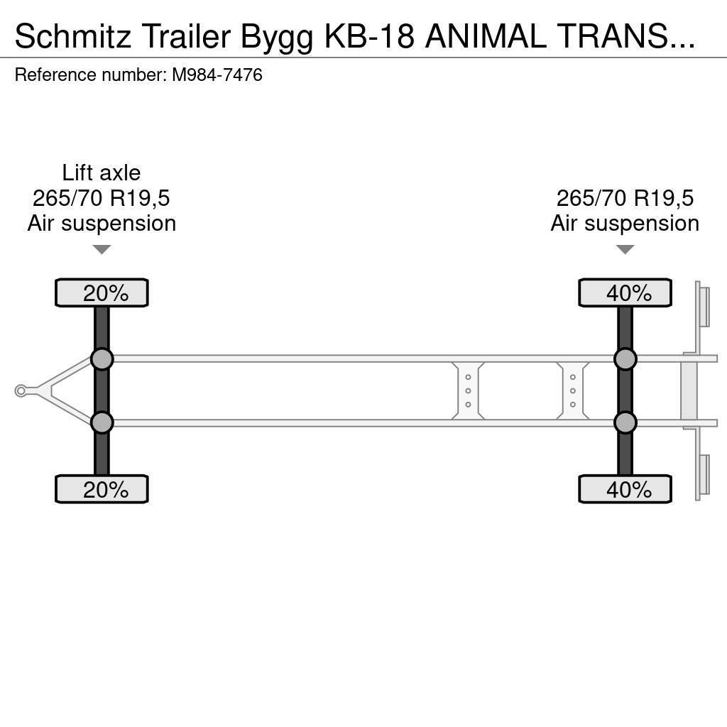 Schmitz Cargobull Trailer Bygg KB-18 ANIMAL TRANSPORT + BOX HEATING Livestock carrying trailers
