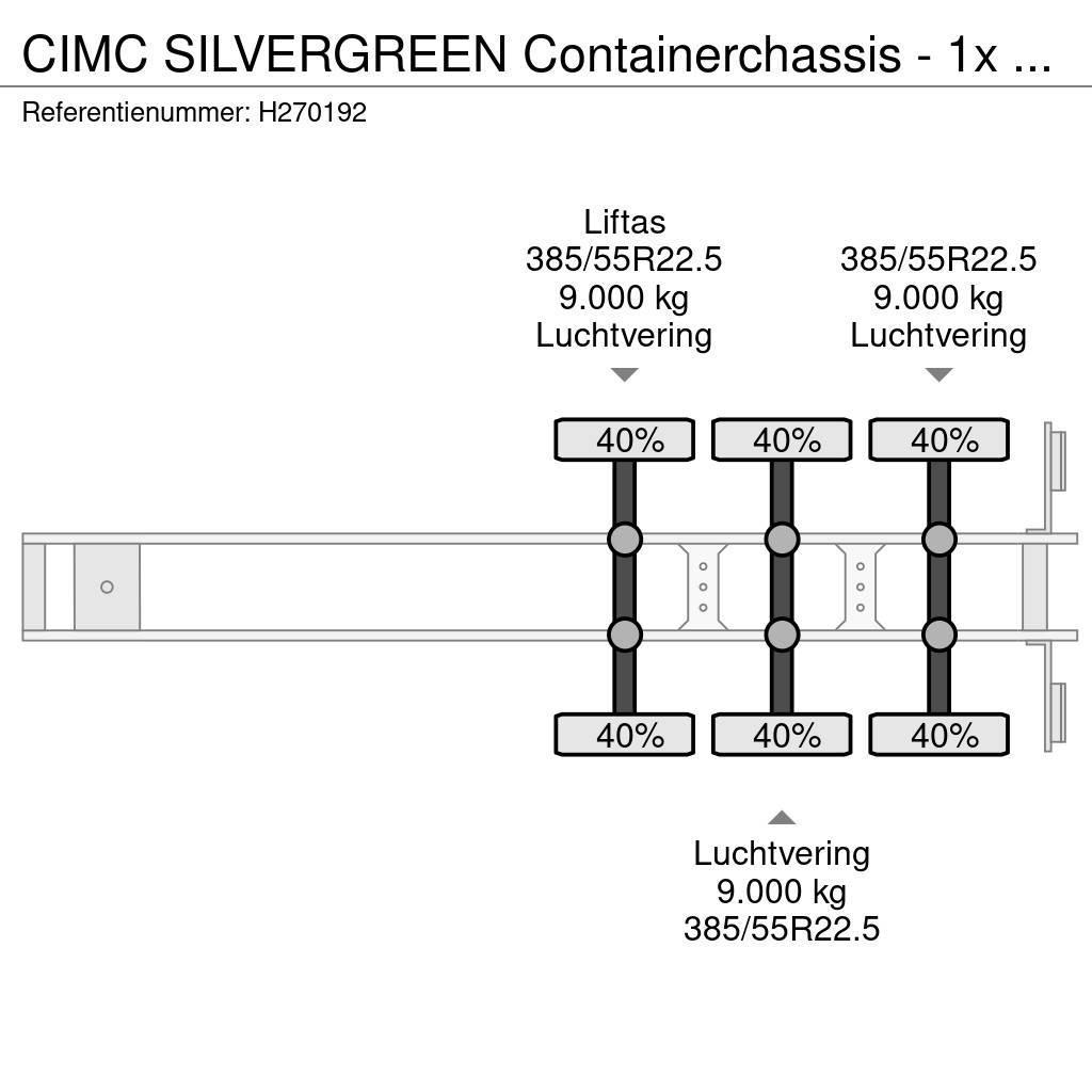 CIMC Silvergreen Containerchassis - 1x 20FT 2x 20FT 1x Containerframe/Skiploader semi-trailers