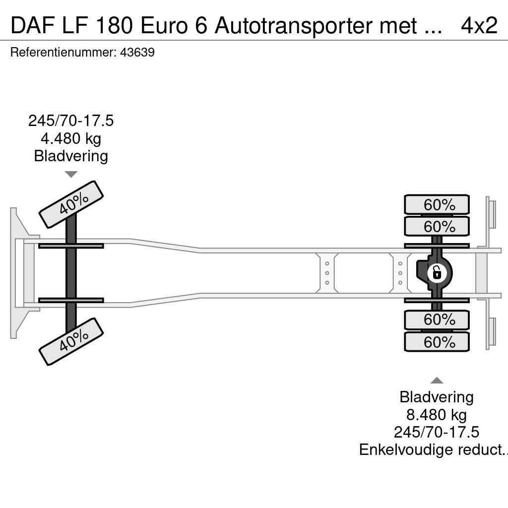 DAF LF 180 Euro 6 Autotransporter met oprijplaten Just Car carriers