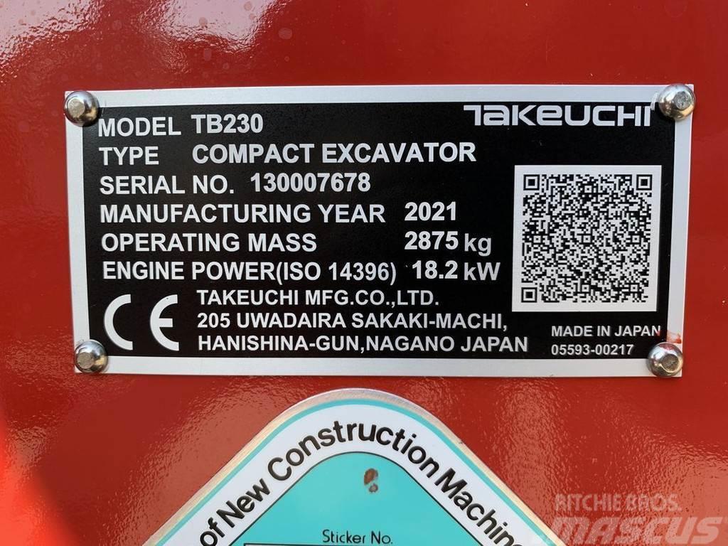Takeuchi TB230 V3 Mini excavators < 7t