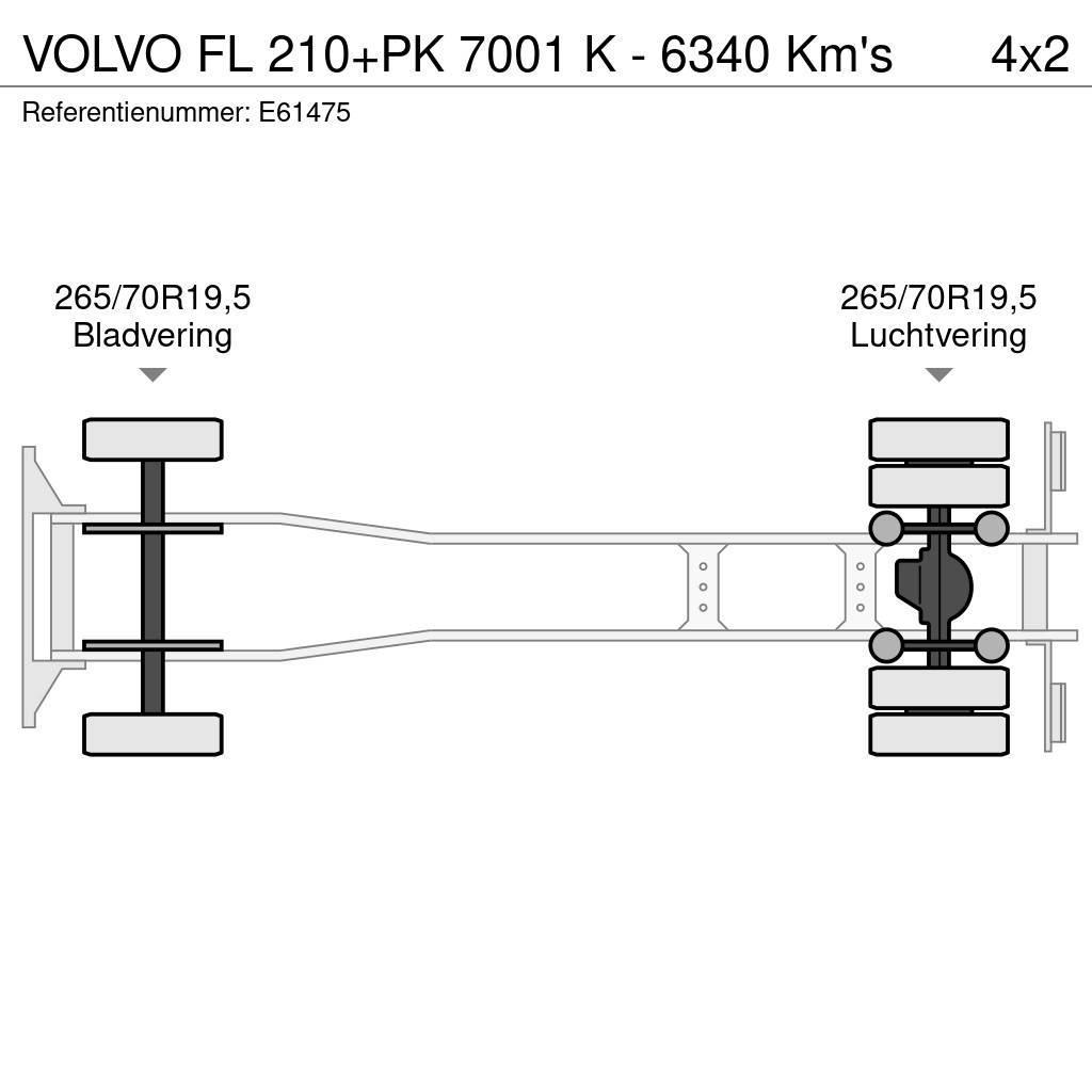 Volvo FL 210+PK 7001 K - 6340 Km's Tautliner/curtainside trucks