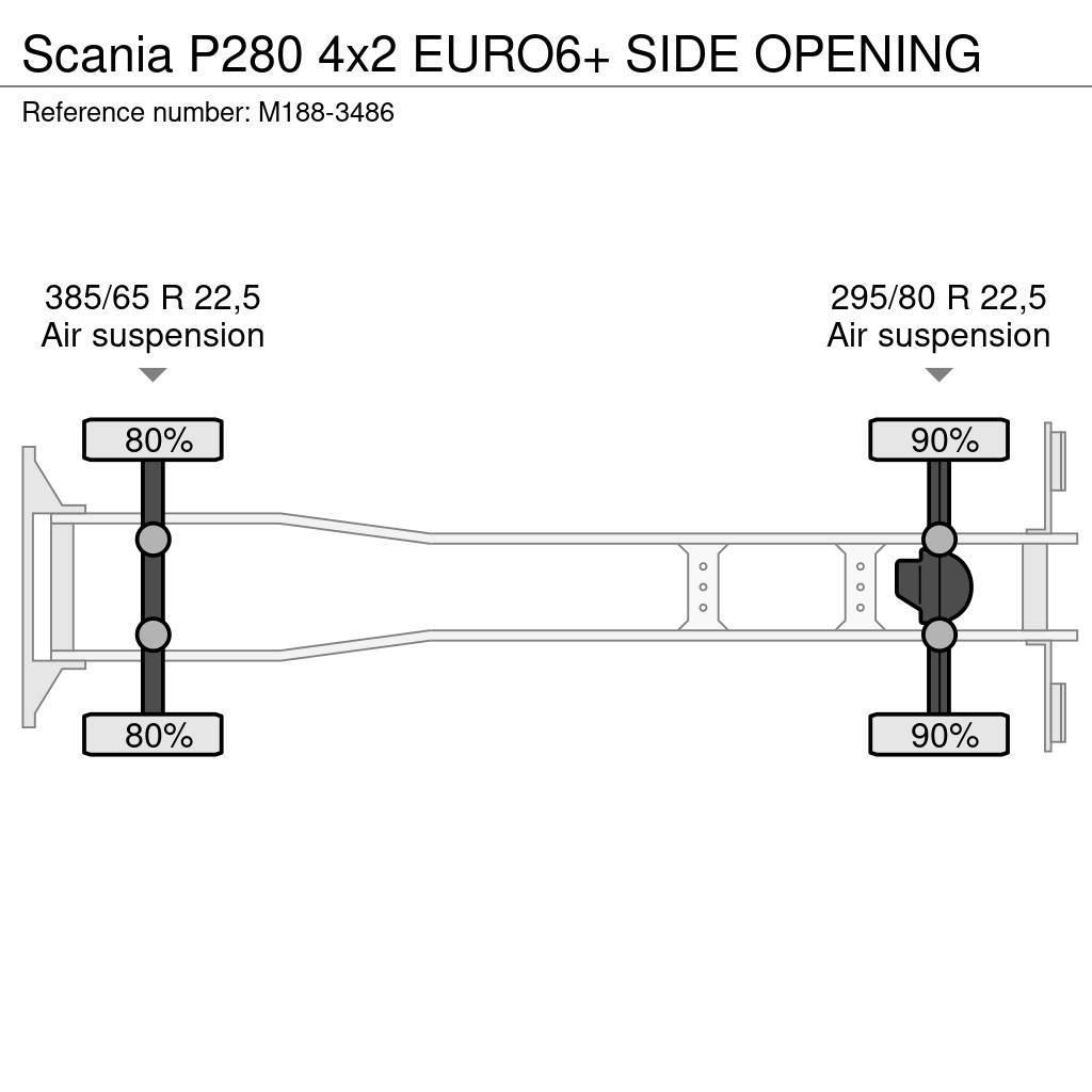 Scania P280 4x2 EURO6+ SIDE OPENING Van Body Trucks