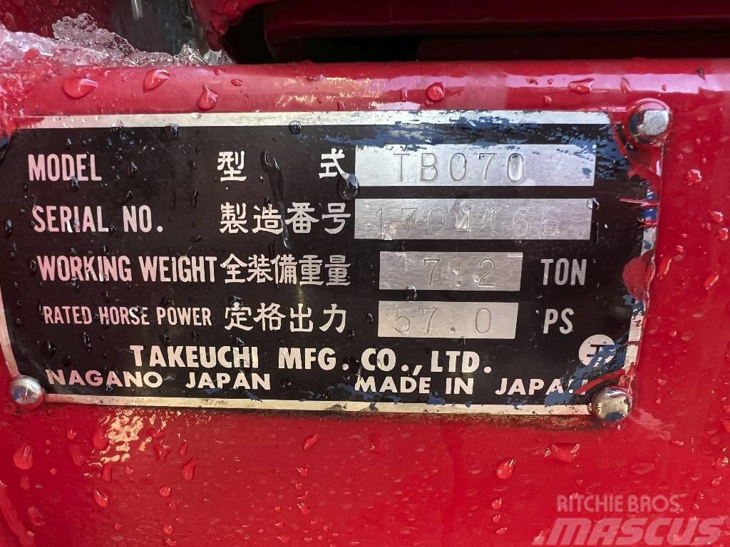 Takeuchi TB 070*+3xSchaufeln*7200 kg Mini excavators < 7t