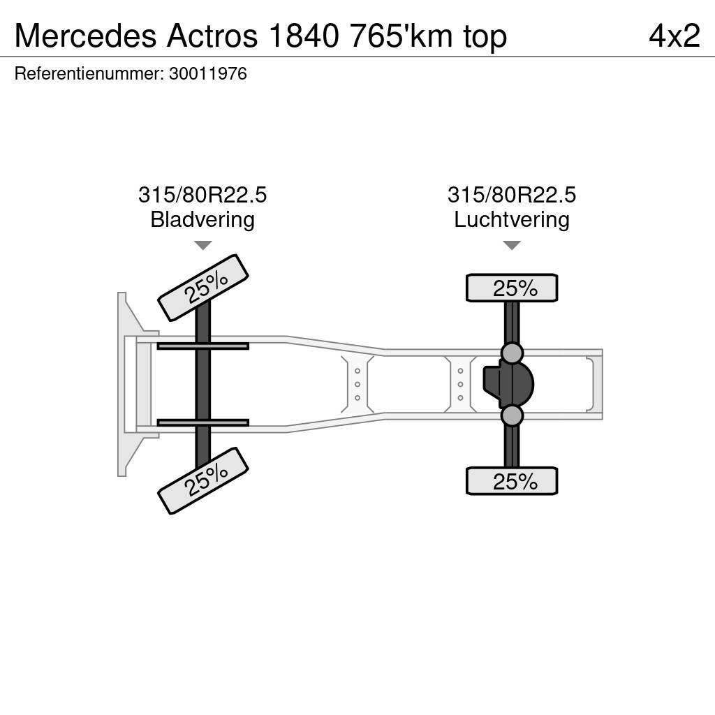 Mercedes-Benz Actros 1840 765'km top Truck Tractor Units