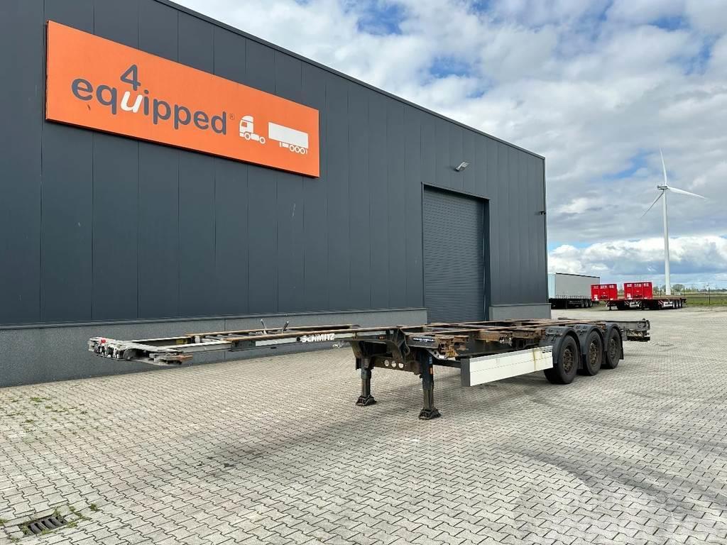 Schmitz Cargobull 45FT HC, discbrakes, liftaxle, extendable front+ r Containerframe/Skiploader semi-trailers