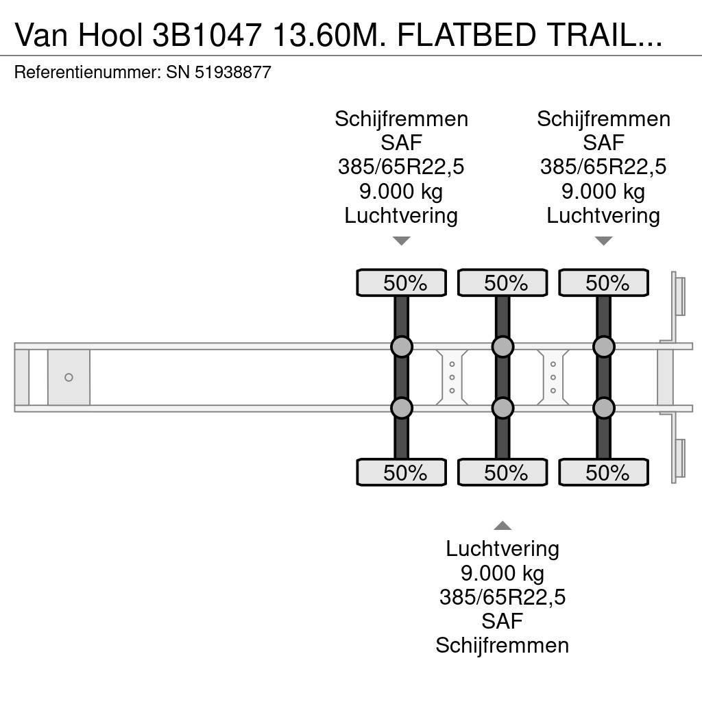 Van Hool 3B1047 13.60M. FLATBED TRAILER WITH 40FT TWISTLOCK Flatbed/Dropside semi-trailers